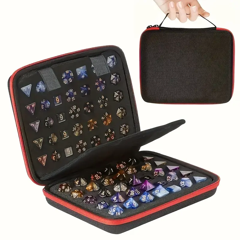 Portable Dice Storage Bag - 70 Slots